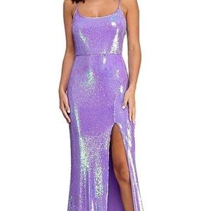 Lavender Sequin Gown